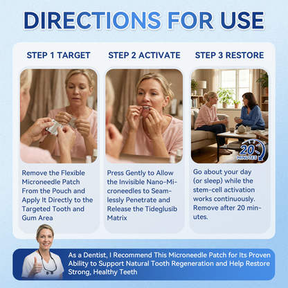 𝐆𝐥𝐢𝐦𝐦𝐞𝐫𝐥𝐲® 𝐓𝐢𝐝𝐞𝐠𝐥𝐮𝐬𝐢𝐛 𝐓𝐨𝐨𝐭𝐡 & 𝐆𝐮𝐦 𝐑𝐞𝐩𝐚𝐢𝐫 𝐌𝐢𝐜𝐫𝐨𝐧𝐞𝐞𝐝𝐥𝐞 𝐏𝐚𝐭𝐜𝐡 🦷 𝐀𝐝𝐯𝐚𝐧𝐜𝐞𝐝 𝐒𝐭𝐞𝐦-𝐂𝐞𝐥𝐥 𝐀𝐜𝐭𝐢𝐯𝐚𝐭𝐢𝐨𝐧 𝐓𝐞𝐞𝐭𝐡 𝐒𝐭𝐫𝐢𝐩𝐬 (𝐑𝐞𝐛𝐮𝐢𝐥𝐝 𝐄𝐧𝐚𝐦𝐞𝐥 & 𝐃𝐞𝐧𝐭𝐢𝐧 • 𝐒𝐭𝐫𝐞𝐧𝐠𝐭𝐡𝐞𝐧 𝐆𝐮𝐦𝐬 • 𝐄𝐫𝐚𝐝𝐢𝐜𝐚𝐭𝐞 𝐓𝐚𝐫𝐭𝐚𝐫 & 𝐎𝐝𝐨𝐫 • 𝐒𝐭𝐨𝐩 𝐓𝐨𝐨𝐭𝐡 𝐒𝐞𝐧𝐬𝐢𝐭𝐢𝐯𝐢𝐭𝐲)