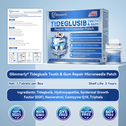 𝐆𝐥𝐢𝐦𝐦𝐞𝐫𝐥𝐲® 𝐓𝐢𝐝𝐞𝐠𝐥𝐮𝐬𝐢𝐛 𝐓𝐨𝐨𝐭𝐡 & 𝐆𝐮𝐦 𝐑𝐞𝐩𝐚𝐢𝐫 𝐌𝐢𝐜𝐫𝐨𝐧𝐞𝐞𝐝𝐥𝐞 𝐏𝐚𝐭𝐜𝐡 🦷 𝐀𝐝𝐯𝐚𝐧𝐜𝐞𝐝 𝐒𝐭𝐞𝐦-𝐂𝐞𝐥𝐥 𝐀𝐜𝐭𝐢𝐯𝐚𝐭𝐢𝐨𝐧 𝐓𝐞𝐞𝐭𝐡 𝐒𝐭𝐫𝐢𝐩𝐬 (𝐑𝐞𝐛𝐮𝐢𝐥𝐝 𝐄𝐧𝐚𝐦𝐞𝐥 & 𝐃𝐞𝐧𝐭𝐢𝐧 • 𝐒𝐭𝐫𝐞𝐧𝐠𝐭𝐡𝐞𝐧 𝐆𝐮𝐦𝐬 • 𝐄𝐫𝐚𝐝𝐢𝐜𝐚𝐭𝐞 𝐓𝐚𝐫𝐭𝐚𝐫 & 𝐎𝐝𝐨𝐫 • 𝐒𝐭𝐨𝐩 𝐓𝐨𝐨𝐭𝐡 𝐒𝐞𝐧𝐬𝐢𝐭𝐢𝐯𝐢𝐭𝐲)