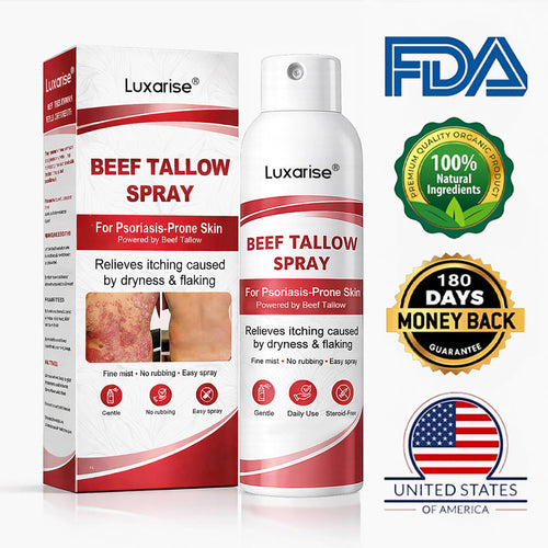 𝗟𝘂𝘅𝗮𝗿𝗶𝘀𝒆® 𝗕𝗲𝗲𝗳 𝗧𝗮𝗹𝗹𝗼𝘄 𝗦𝗽𝗿𝗮𝘆 𝗳𝗼𝗿 𝗜𝘁𝗰𝗵𝘆, 𝗙𝗹𝗮𝗸𝘆 𝗣𝘀𝗼𝗿𝗶𝗮𝘀𝗶𝘀 𝗦𝗸𝗶𝗻 💧