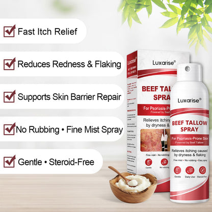 𝗟𝘂𝘅𝗮𝗿𝗶𝘀𝒆® 𝗕𝗲𝗲𝗳 𝗧𝗮𝗹𝗹𝗼𝘄 𝗦𝗽𝗿𝗮𝘆 𝗳𝗼𝗿 𝗜𝘁𝗰𝗵𝘆, 𝗙𝗹𝗮𝗸𝘆 𝗣𝘀𝗼𝗿𝗶𝗮𝘀𝗶𝘀 𝗦𝗸𝗶𝗻 💧